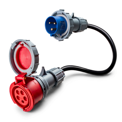 32A 5-poliges CEE auf 32A 3-poliges CEE Adapter