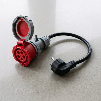 16A 5-polig auf Schuko-Adapter