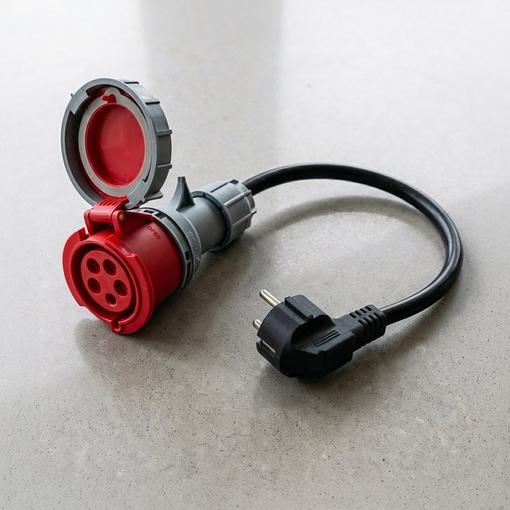 16A 5-polig auf Schuko-Adapter