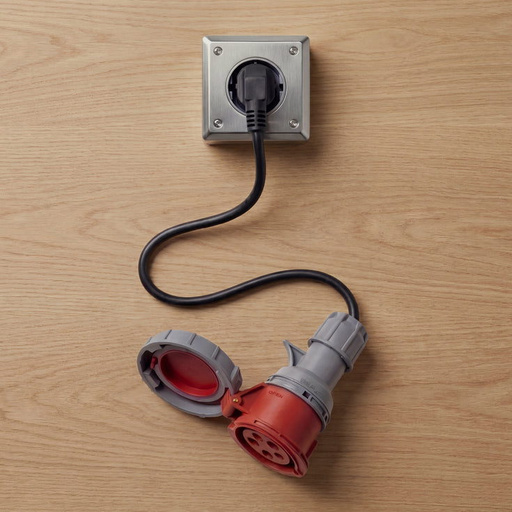 16A 5-polig auf Schuko-Adapter