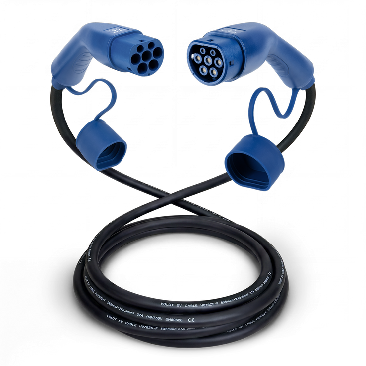 Typ 2 | Mode 3 | 32a | 22kW Ladekabel