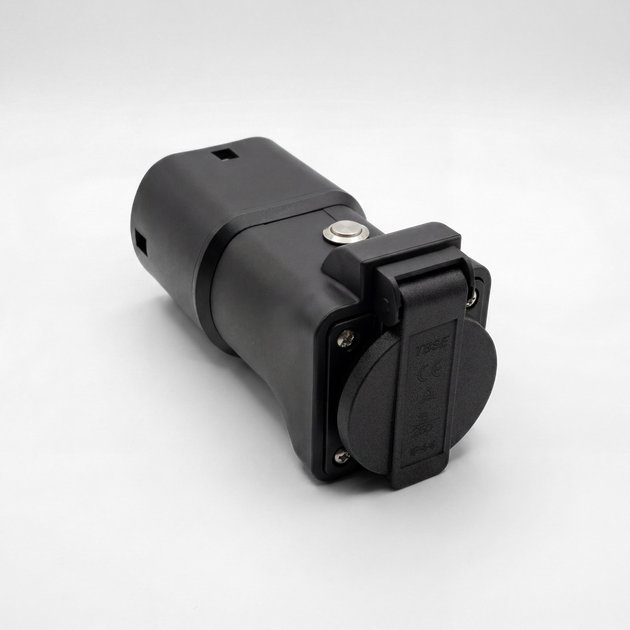 Black electrical plug